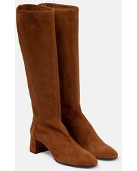 Aquazzura - Bottes Saint Honore En Daim - Lyst