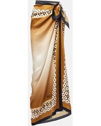 Max Mara - Pareo Ottico Aus Seide - Lyst