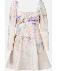Zimmermann - Mini Abito Stampato - Lyst