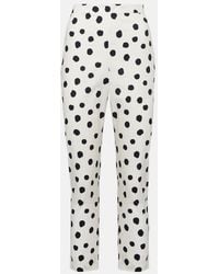 Adriana Degreas - Pantalones Capri En Mezcla De Algodon Con Lunares - Lyst