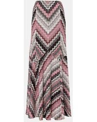 Missoni - Knitted Lame Maxi Skirt - Lyst