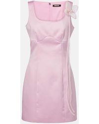 ROTATE BIRGER CHRISTENSEN - Floral-Applique Satin Minidress - Lyst
