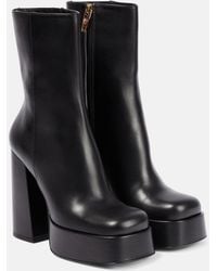 Versace - Metallic Aevitas Platform Boots - Lyst