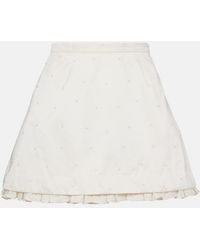 Clio Peppiatt - Camelia Embellished Miniskirt - Lyst