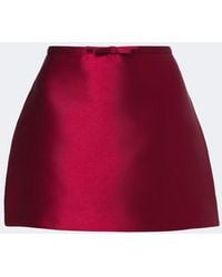 Jonathan Simkhai - Viana Bow-Detail Satin Miniskirt - Lyst