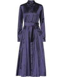 Max Mara Exploit Silk Satin Dress - Blue