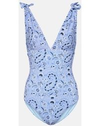 Etro - Paisley-Print One-Piece Swimsuit - Lyst