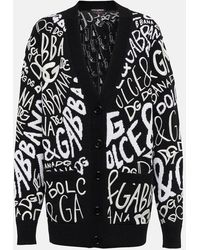 Dolce & Gabbana - Cardigan de lana virgen con logo - Lyst