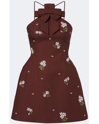 ShuShu/Tong - Embellished Halterneck Cotton Minidress - Lyst