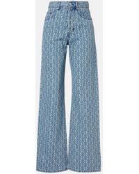Dries Van Noten - Jeans Anchos Estampados - Lyst