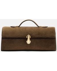 SAVETTE - Tote Bag Slim Symmetry Aus Veloursleder - Lyst