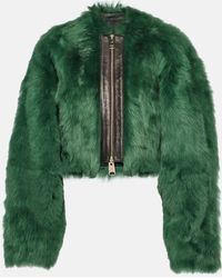 Khaite - Giacca Gracell in shearling con pelle - Lyst
