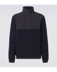 Sease - Zipped Skipper Wool-Blend Sweater - Lyst