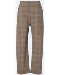 Leset - Mia Checked Wide-Leg Pants - Lyst