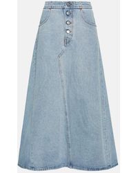 MM6 by Maison Martin Margiela - Gonna lunga di jeans - Lyst