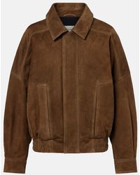 Nour Hammour - Dalma Suede Blouson Jacket - Lyst