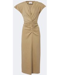 Isabel Marant - Nadra Gathered Cotton Jersey Midi Dress - Lyst