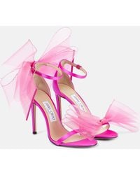 Jimmy Choo - Aveline 100 Satin Sandal - Lyst