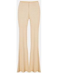 Missoni - Open-Knit Lame Flared Pants - Lyst