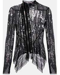 Rick Owens - Gary Sequined Tulle Jacket - Lyst