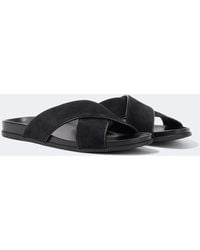 Manolo Blahnik - Chiltern Suede Slides - Lyst