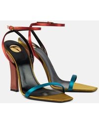Saint Laurent - Dominique 110 Crepe Satin Sandals - Lyst