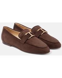 Tod's - T Timeless Suede Loafers - Lyst