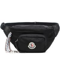 Moncler Sac ceinture Felicie en nylon et cuir - Noir