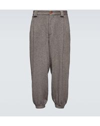 Giorgio Armani - Pinstripe Cashmere And Wool Pants - Lyst