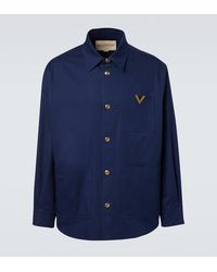 Valentino - Vgold Cotton Gabardine Overshirt - Lyst