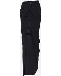 Rick Owens - High-Rise Asymmetric Maxi Skirt - Lyst