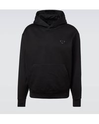 Prada - Logo Cotton-Blend Jersey Hoodie - Lyst