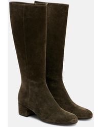 Gianvito Rossi - Joelle 45 Suede Knee-High Boots - Lyst