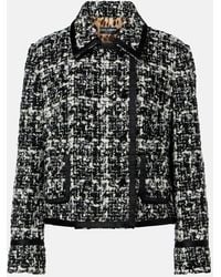 Dolce & Gabbana - Checked Double-Breasted Boucle Jacket - Lyst