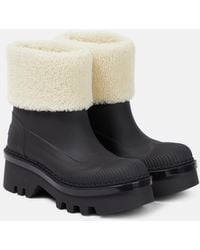 Chloé - Raina Shearling-Trimmed Ankle Boots - Lyst
