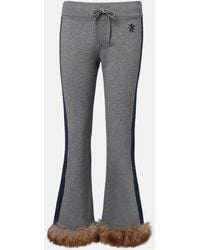 Balenciaga - Embroidered Low-Rise Cotton Capri Pants - Lyst