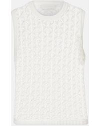 Zimmermann - Wylie Crop Crochet Cotton Tank Top - Lyst