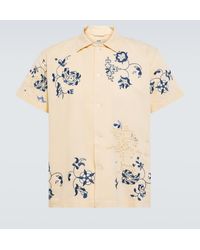 Bode - Camisa Mended Floral de algodon y lino - Lyst