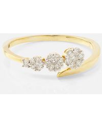 STONE AND STRAND - Burst Galaxy 10kt Yellow Gold Ring With Diamonds - Lyst