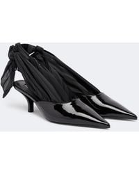 TOTEME - Scarf Patent Leather Slingback Pumps - Lyst