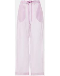 KHAITE - Weite Hose Trenton Aus Organza - Lyst