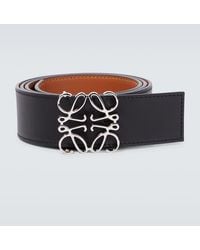 Loewe - Anagram Reversible Leather Belt - Lyst