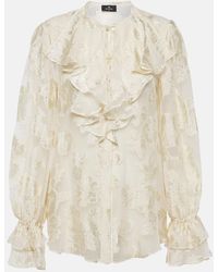 Etro - Bedruckte Bluse Aus Seiden-Crepon - Lyst