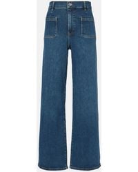 FRAME - Le Slim Palazzo High-Rise Wide-Leg Jeans - Lyst