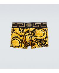 Versace Boxershorts Barocco aus einem Baumwollgemisch - Mettallic
