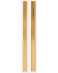 KHAITE - Empire 18Kt-Plated Drop Earrings - Lyst