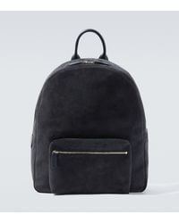 Kiton - Leather-Trimmed Suede Backpack - Lyst