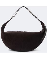 Lemaire - Quiver Clip Large Suede Shoulder Bag - Lyst