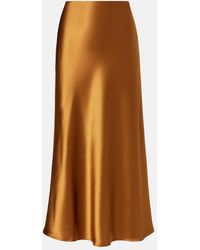 Galvan London - Valletta Satin Slip Skirt - Lyst