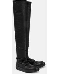 Rick Owens - Stocking Sneaks Knee-high Leather Sneakers - Lyst